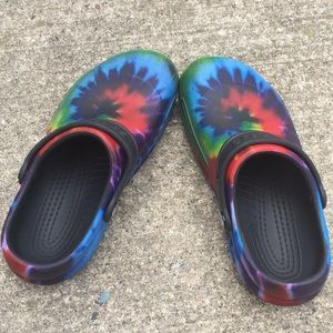 Used Tie-dye Crocs Women